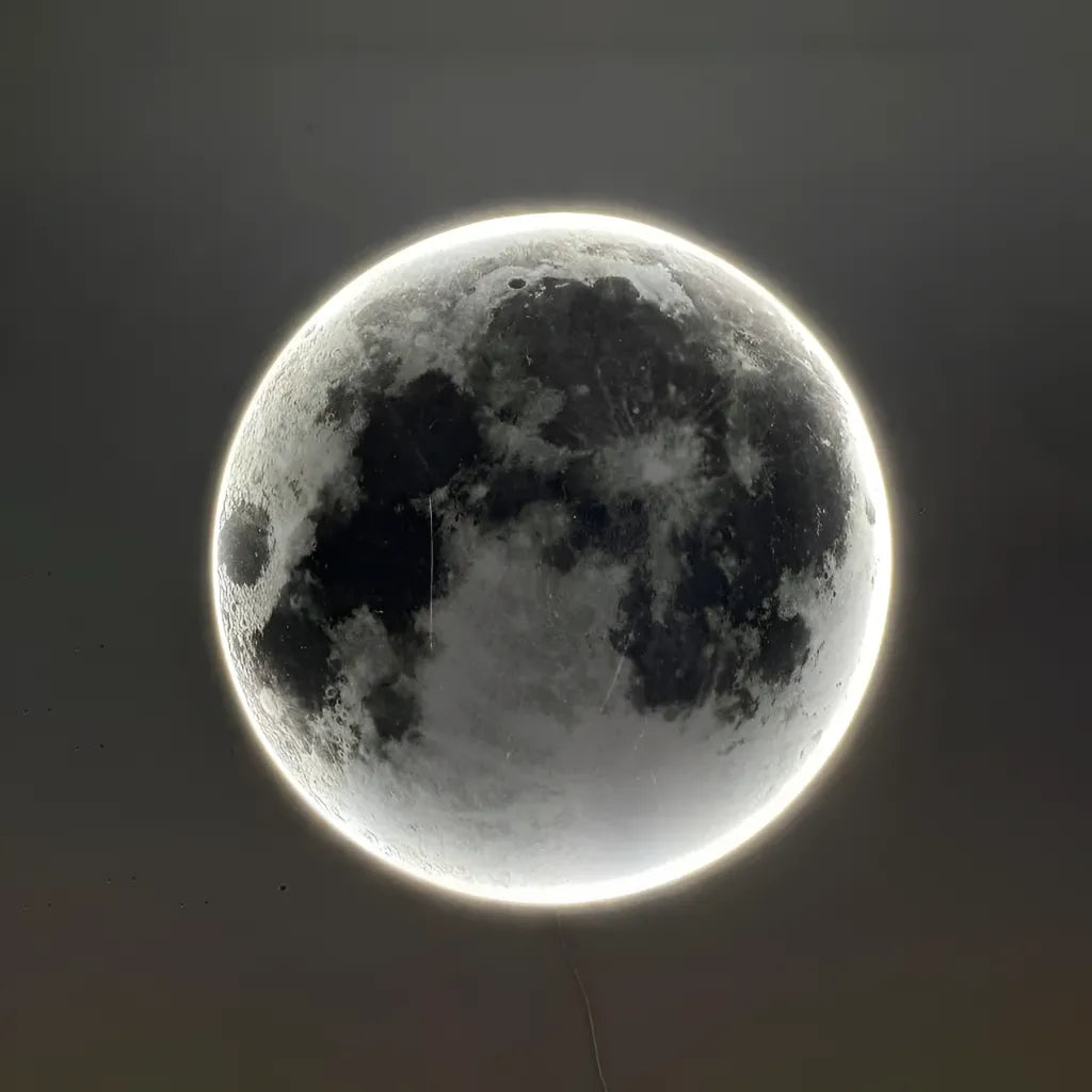 Lustra LED Decorativa Luna 54W Diametru 80CM Lumina Calda Neutra Rece 3000/4000/6000K
