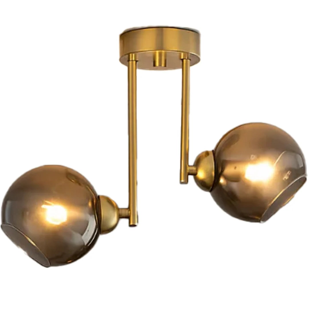 Lustra cu bec moderna MODUS, 2x E27, Auriu, Metal