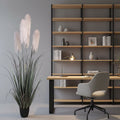 Aranjament decorativ cu 5 fire, Stuf artificial în ghiveci, 240cm, Verde