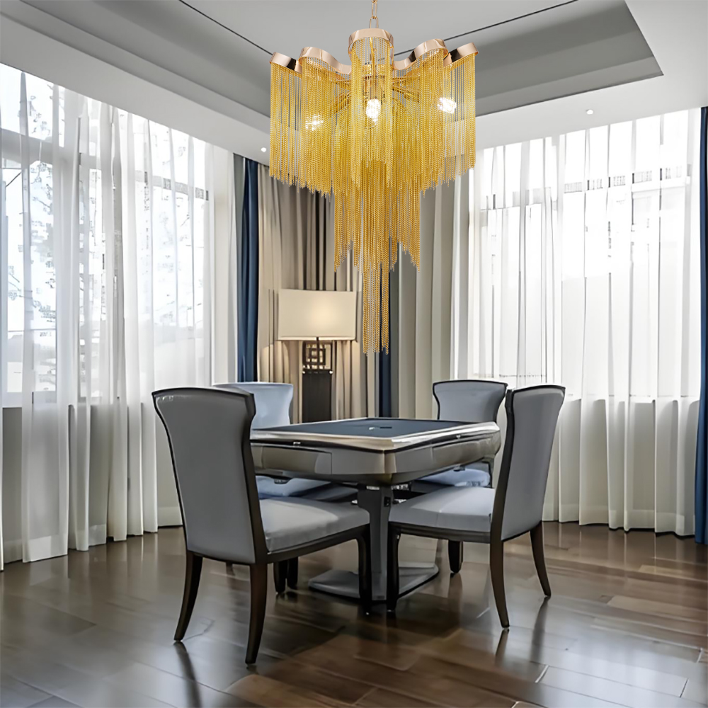 Candelabru Aurora, 4xE14, Diametru 43 cm, Inaltime 68 cm, Auriu, Metal