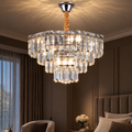 Candelabru Cristal ADAMA Eleganza, 7x E14, Diametru 50cm, Crom Lucios, Inaltime Reglabila