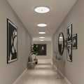 Plafoniera LED PL8001, D22cm, 8W, Lumina Rece 6000k, Plastic, Alb