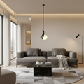 Aplica LED Decorativa MANOS, 13x120cm, 1xG9, Sticla si Resina, Negru