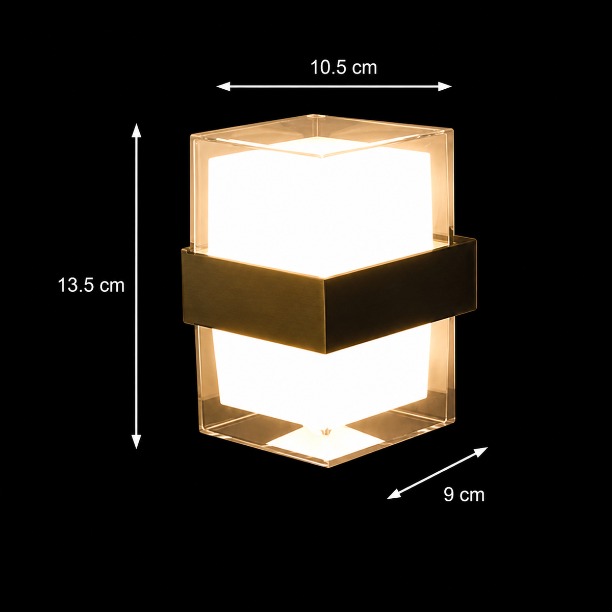 Aplica LED Exterior AMIRA, 8W, 2 Surse de lumina, Lumina Calda, Negru, imaginea 5