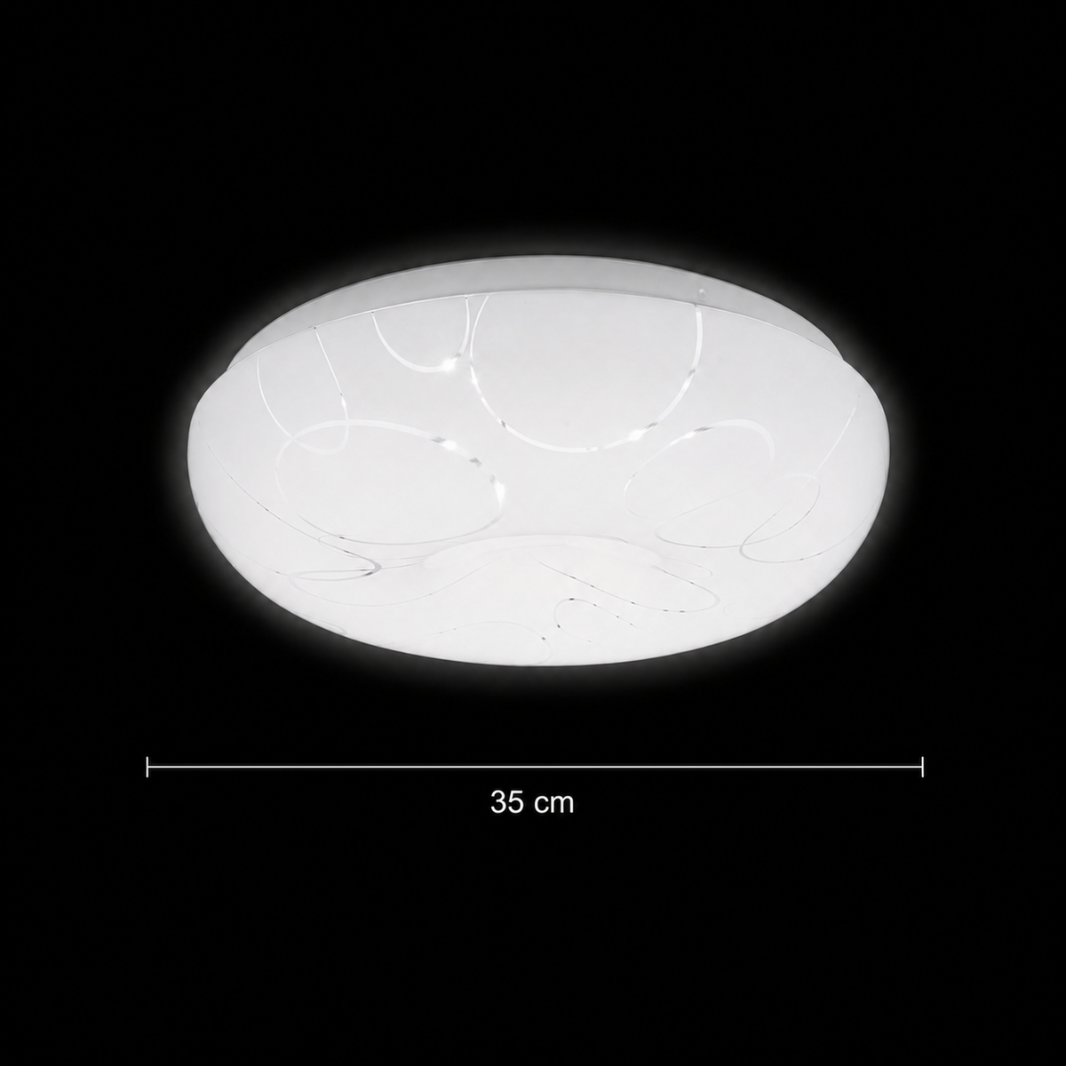 Plafonieră LED 35 cm, 31W, 3000K / 4000K / 6000K, Alb, Metal si Acril PL155/35