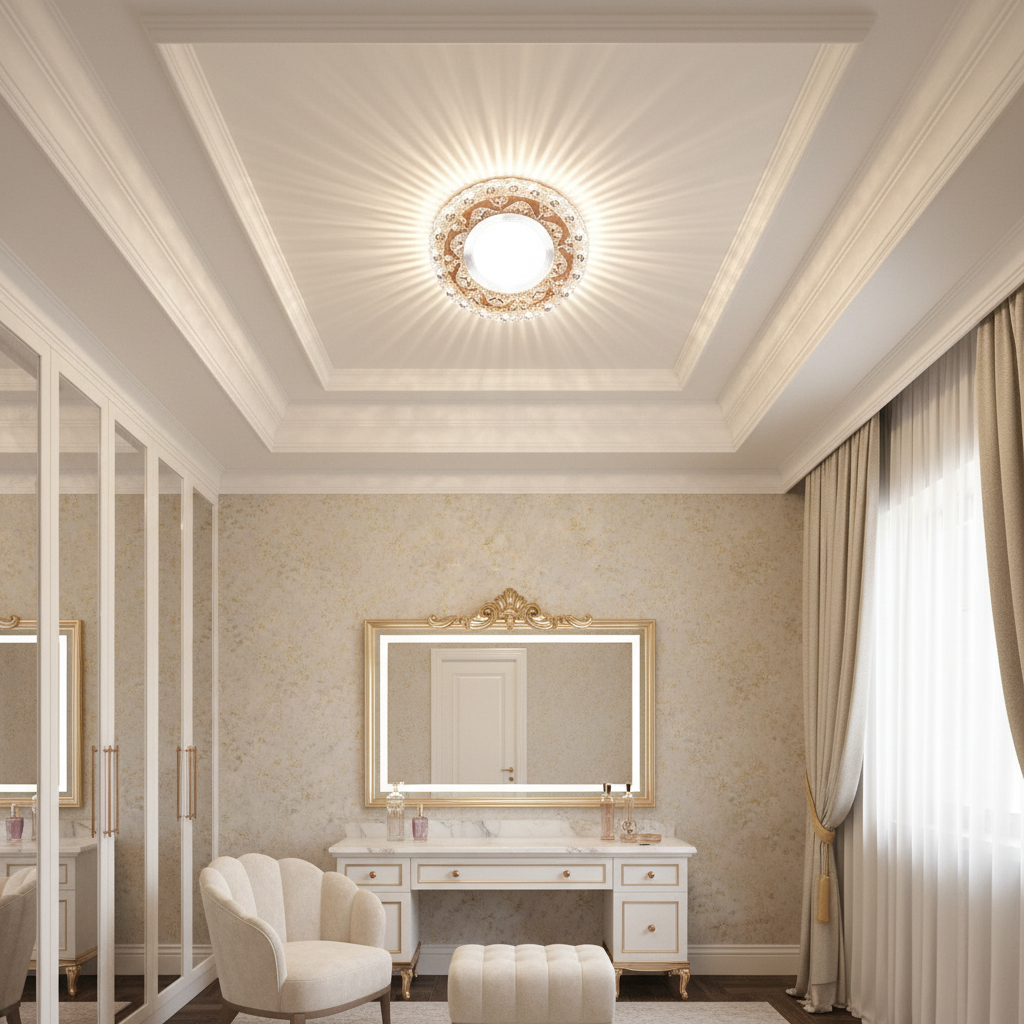 Spot LED ORBITA, 5W, Rotund, Lumina Rece / Calda, Bronz Antichizat, Rasina si Sticla SL304AB