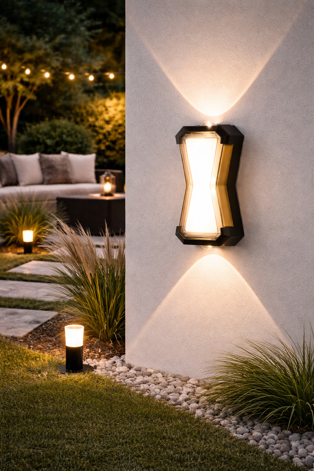 Aplica LED AX216 de Exterior si Interior, 2 Surse x 10W, Metalic, Negru, 3000K, imaginea 4
