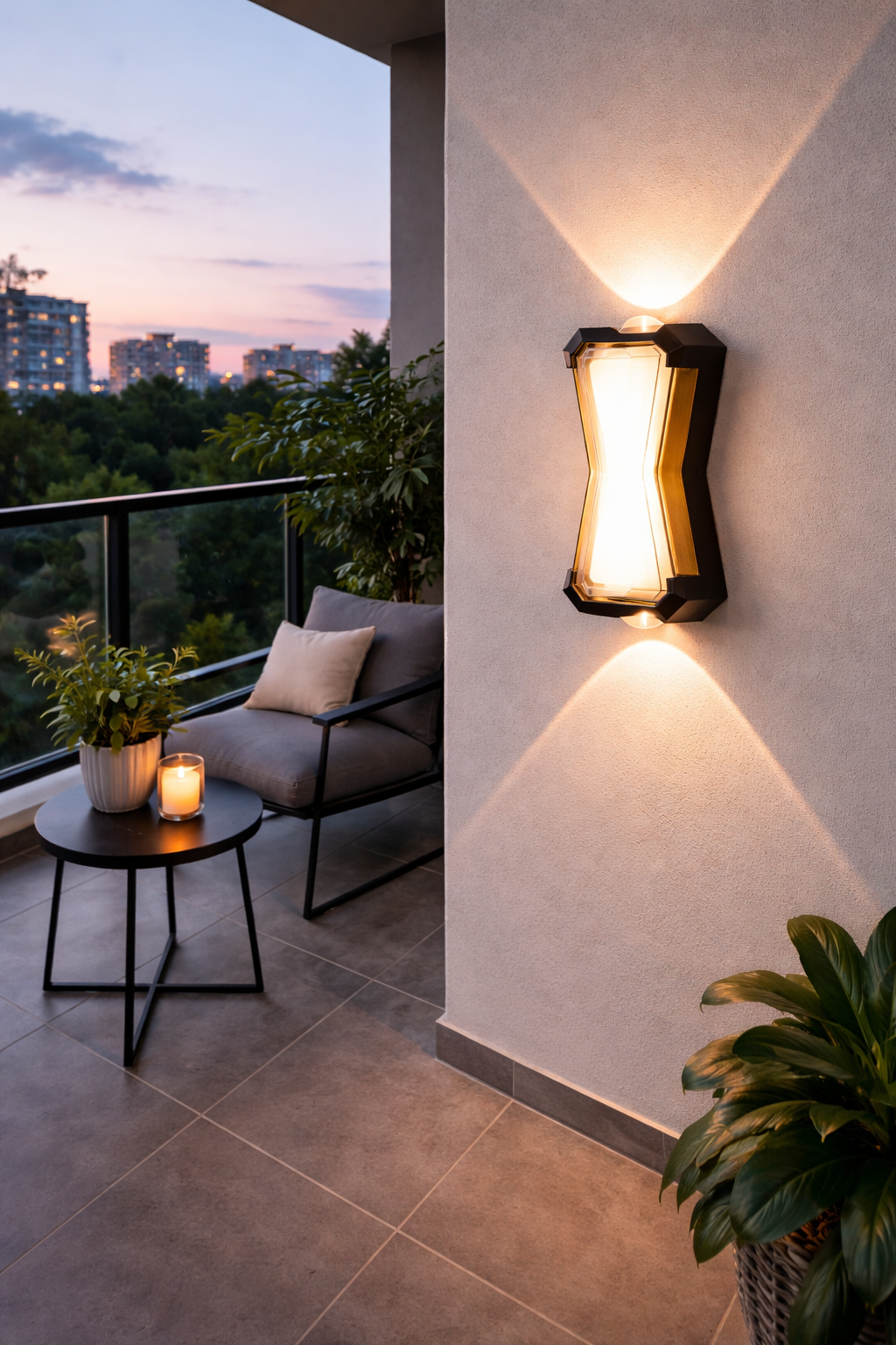 Aplica LED AX216 de Exterior si Interior, 2 Surse x 10W, Metalic, Negru, 3000K, imaginea 1