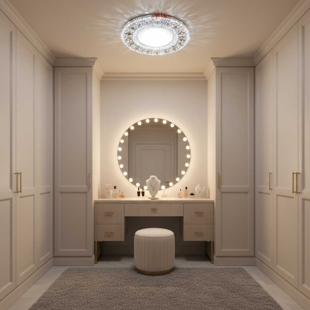 Spot LED ORBITA, 5W, Rotund, Lumina Rece + RGB, Alb, Rasina si Sticla SL681WH