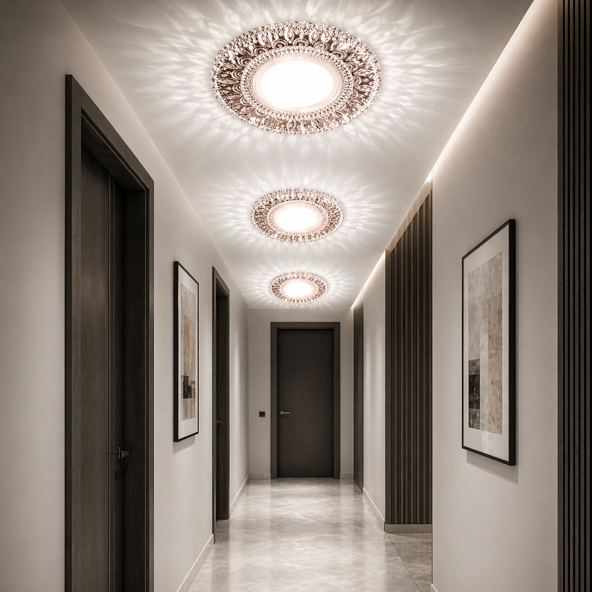 Spot LED ORBITA, 5W, Rotund, Lumina Rece / Calda, Bronz Antichizat, Rasina si Sticla SL681AB