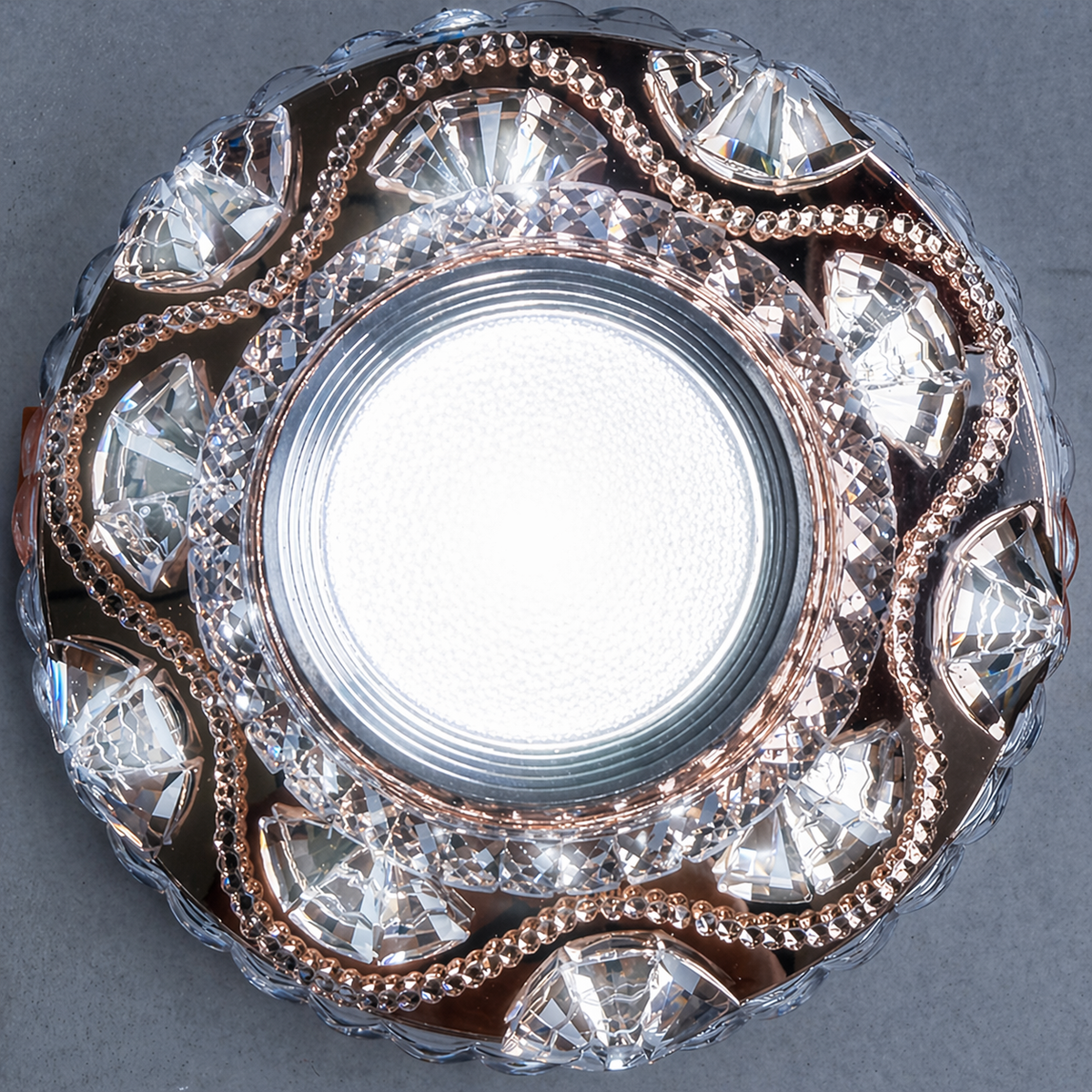 Spot LED ORBITA, 5W, Rotund, Lumina Rece / Calda, Bronz Antichizat, Rasina si Sticla SL682AB