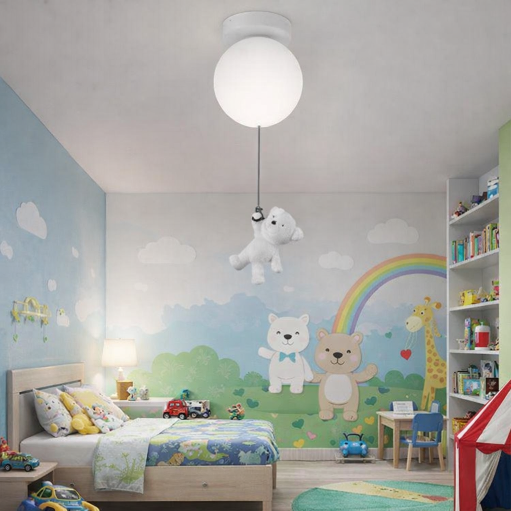 Lustra LED URSULETI Glob 18cm, Inaltime 50cm, 1xE27, Suspendata