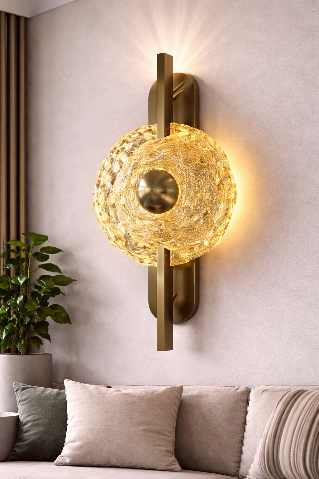 Aplica LED LUMA Decorativa Lumina Rece/Neutra/Calda Auriu