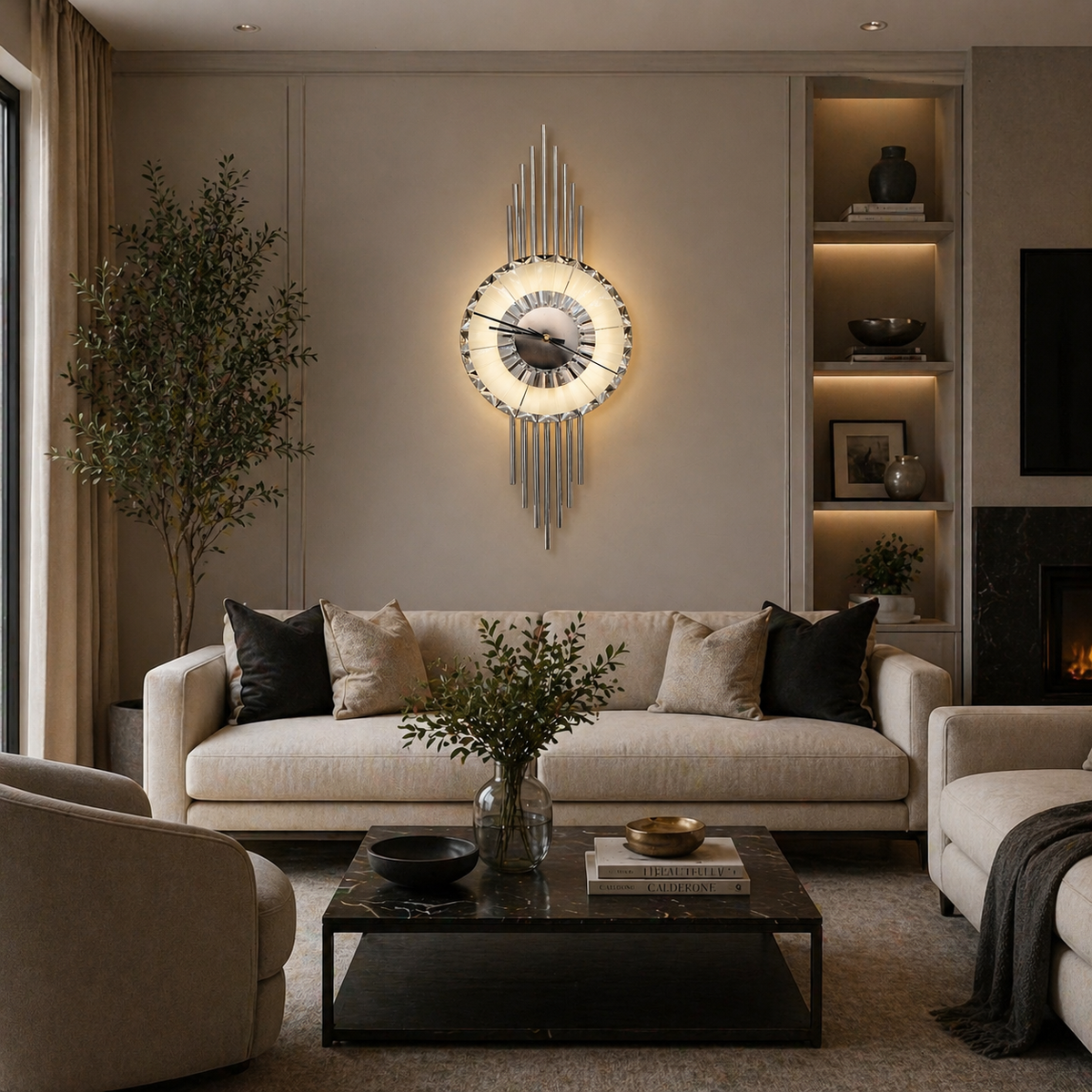 Aplica LED Decorativa HARMONY 65x25cm Lumina Rece/Neutra/Calda Crom