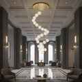 Candelabru Cristal LED MILLE, 25xG9, Diametru 60cm x Inaltime 340cm, Cristal si Metal, Auriu