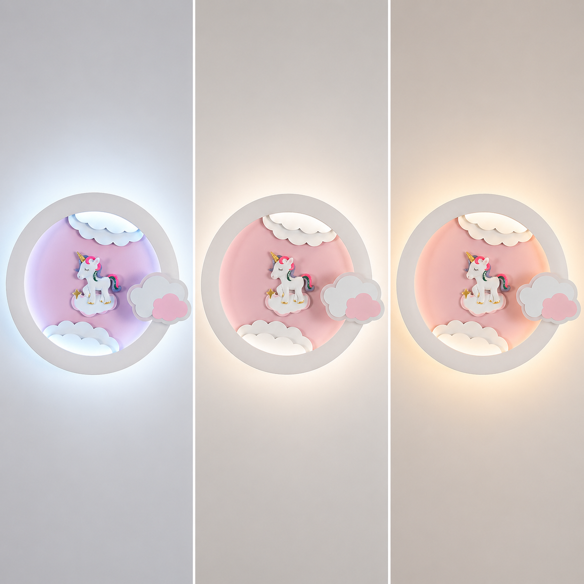 Lustra LED cu telecomanda 71W, Diametru 50cm, lumina Rece/Calda/Neutra, Roz