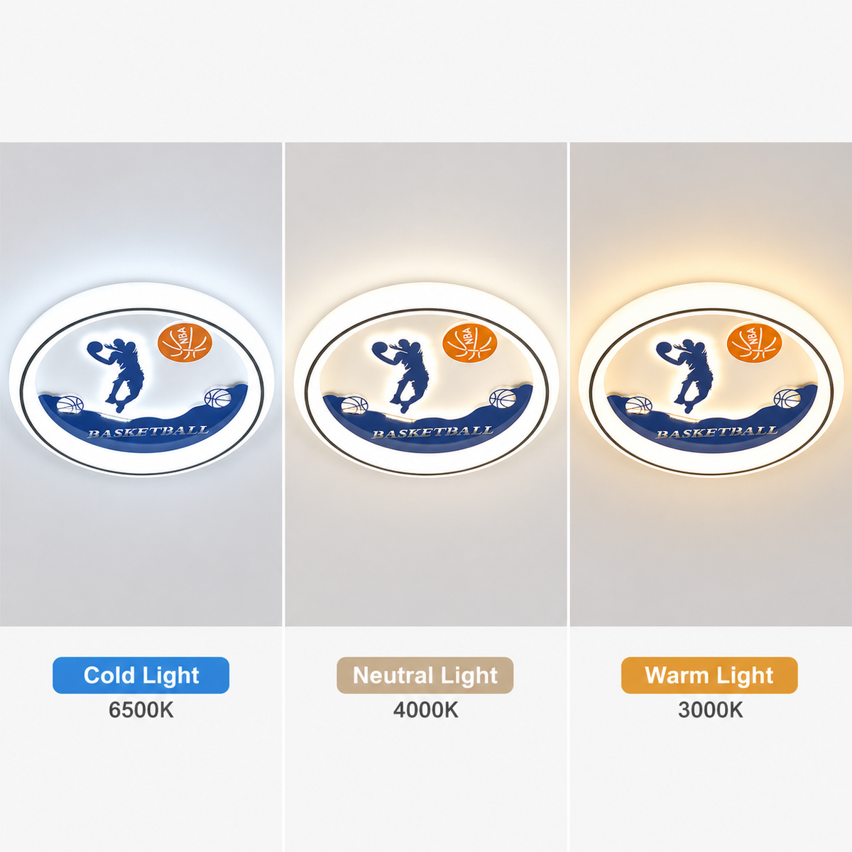 Lustra LED cu telecomanda 88W, Diametru 50cm, lumina Rece/Calda/Neutra, Albastru LL2588
