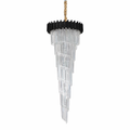 Candelabru Cristal CC110/600x1800BK, 28xE14, Diametru 60cm, Inaltime 180cm, Negru, Inaltime Reglabila, Design Elegant
