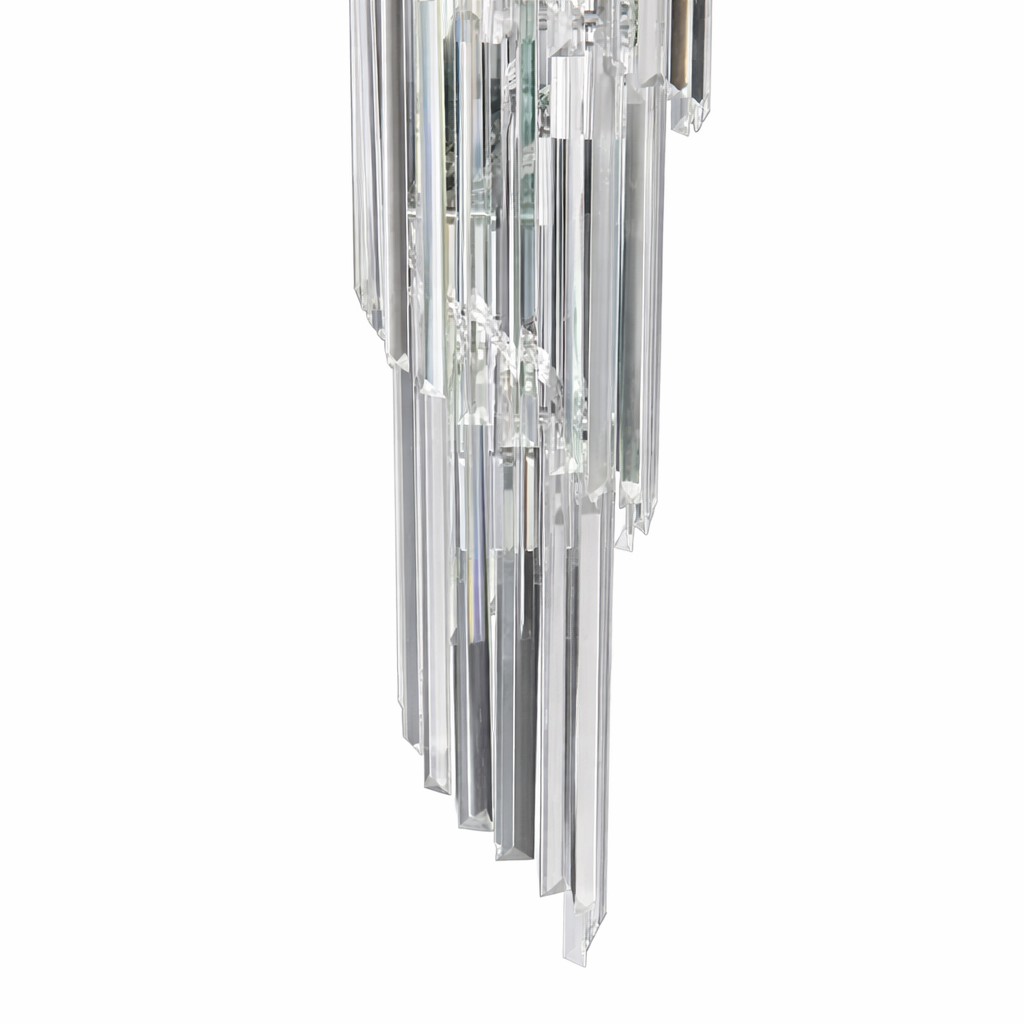 Candelabru Cristal CC110/600x1800BK, 28xE14, Diametru 60cm, Inaltime 180cm, Negru, Inaltime Reglabila, Design Elegant