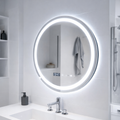Oglinda LED Rotunda, 70cm, Celeste MotionGlow Marcello, Sistem Dezaburire, Ceas & Termometru, Dimabila, Lumina Calda Neutra Rece 3000K/4000K/6000K