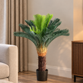 Decorațiune Palmier, Plastic, 36 frunze, 115 cm, Verde