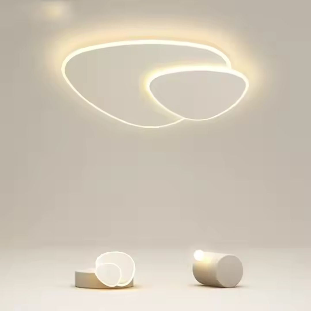 Lustra LED cu telecomanda FUTURA LUMINA 66W, Ovala, lumina Rece/Calda/Neutra, Dimabila, Alb, imaginea 5