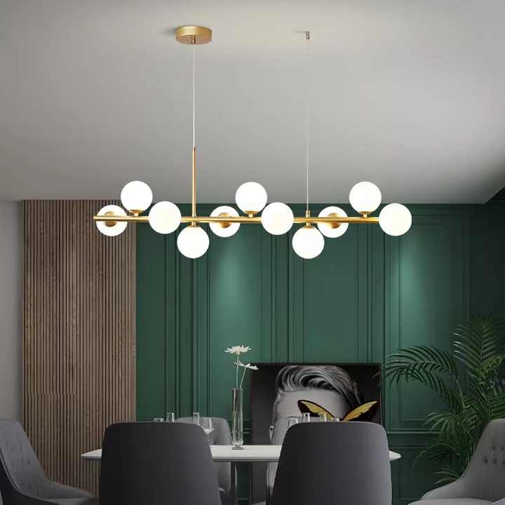 Lustra cu bec moderna LOFT Pavilion, 11x G9, Auriu, Metal, Inaltime Reglabila