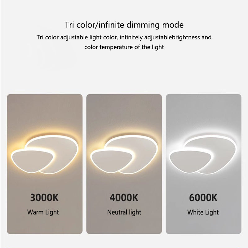 Lustra LED cu telecomanda FUTURA LUMINA 66W, Ovala, lumina Rece/Calda/Neutra, Dimabila, Alb, imaginea 4