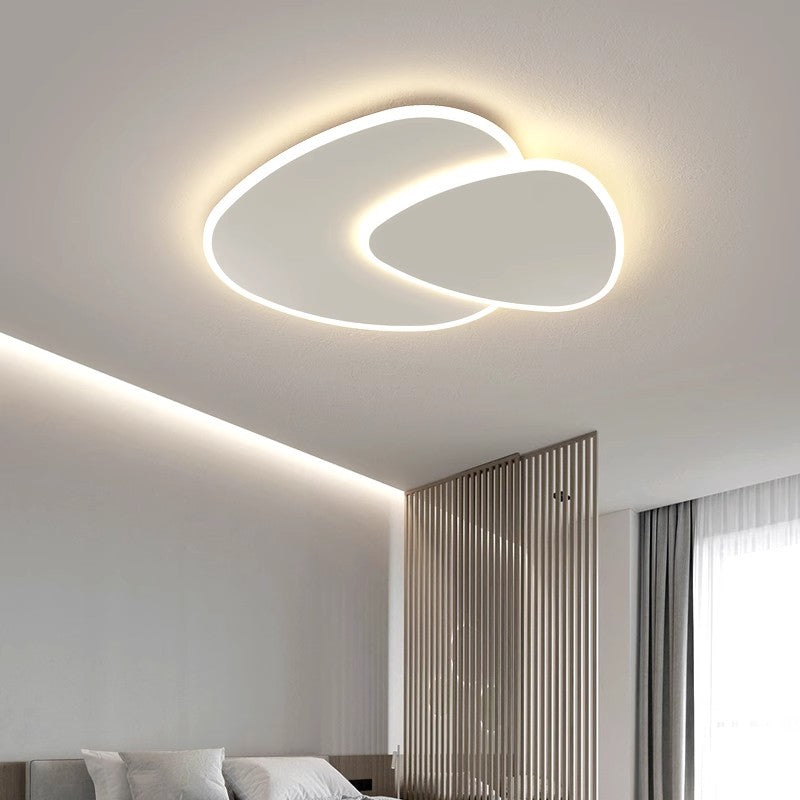 Lustra LED cu telecomanda FUTURA LUMINA 66W, Ovala, lumina Rece/Calda/Neutra, Dimabila, Alb, imaginea 1