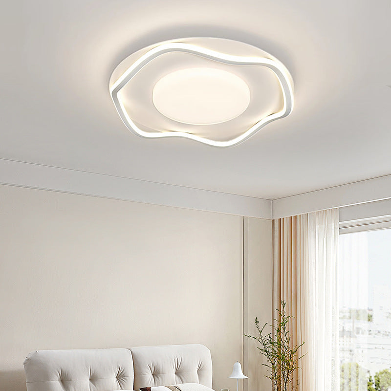 Lustra LED cu telecomanda MODERNO 77W, 2 Cercuri, lumina Rece/Calda/Neutra, Dimabila, Alb, imaginea 1