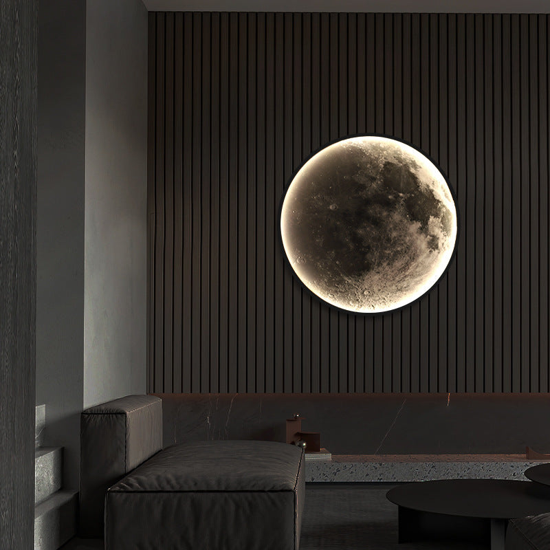 Lustra LED Decorativa Luna 54W Diametru 80CM Lumina Calda Neutra Rece 3000/4000/6000K