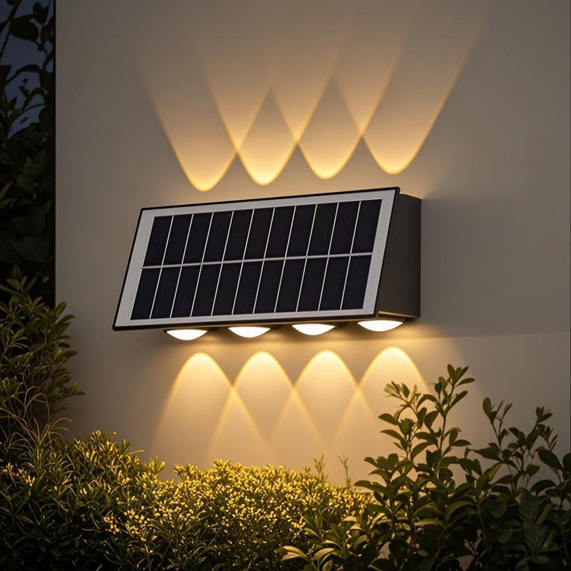 Aplica LED Exterior Solaris, 8 Surse de lumina, Lumina Calda, Negru, imaginea 3