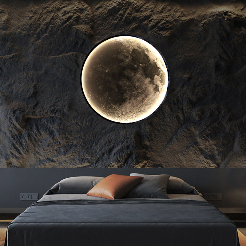 Aplica LED Decorativa cu Telecomanda, Luna 34W Diametru 50CM Lumina Calda Neutra Rece 3000/4000/6000K