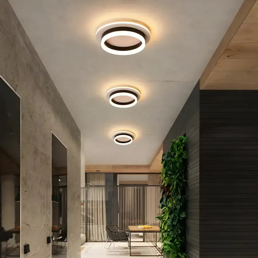 Lustra LED SOLENA ROTONDA 13W, Diametru 25cm, lumina Rece/Calda/Neutra, Alb Negru, imaginea 2