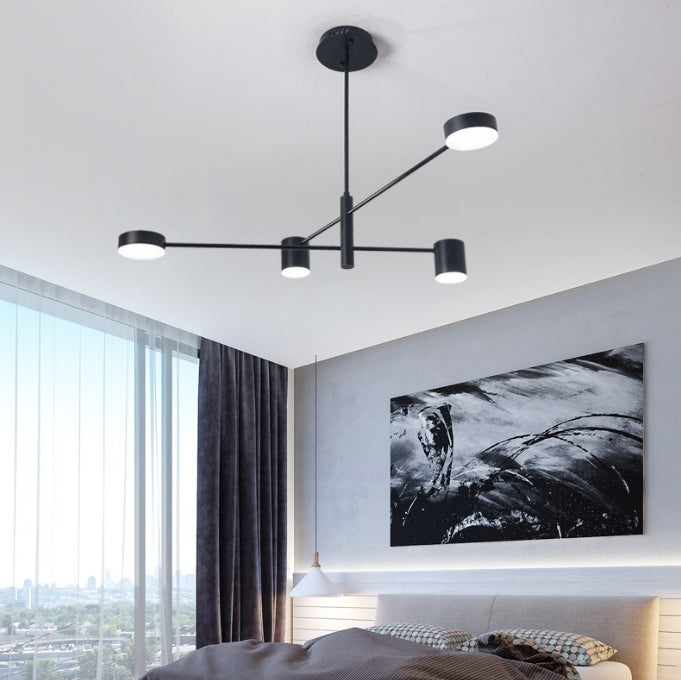 Lustra LED GALIOS 48W, 4 Elemente, lumina Rece/Calda/Neutra, Negru, imaginea 1