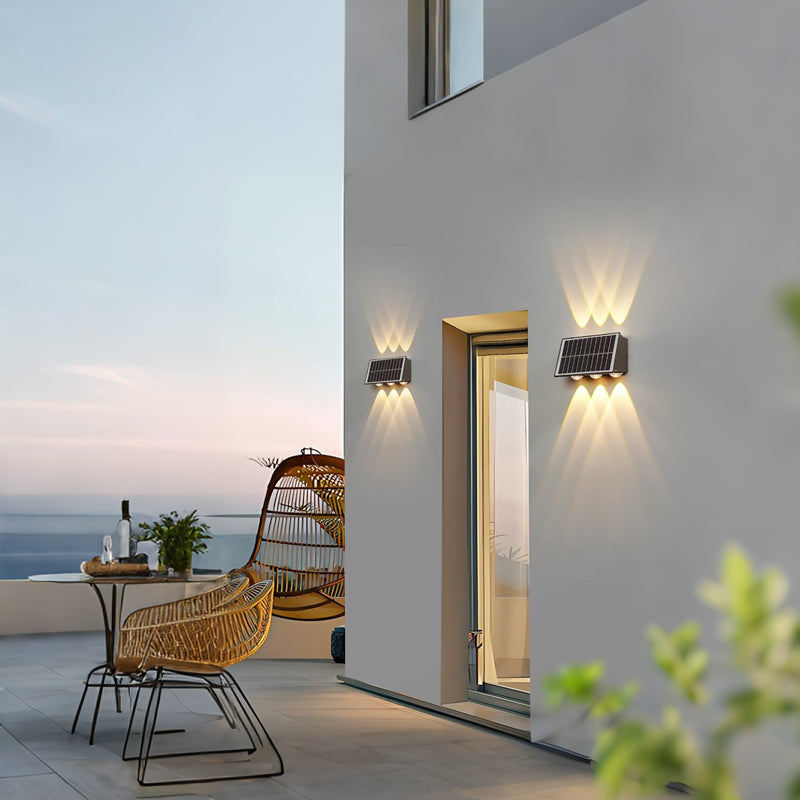 Aplica LED Exterior Solaris, 8 Surse de lumina, Lumina Calda, Negru, imaginea 2