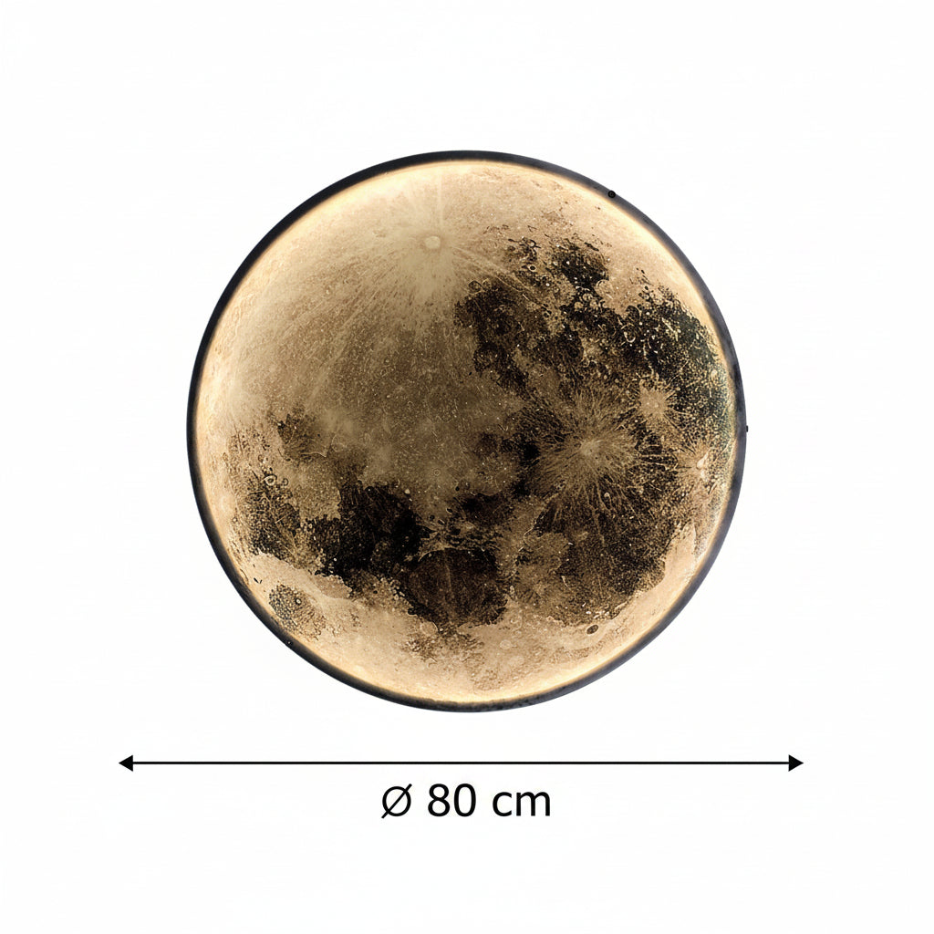 Aplica LED Decorativa cu Telecomanda, Luna 34W Diametru 50CM Lumina Calda Neutra Rece 3000/4000/6000K