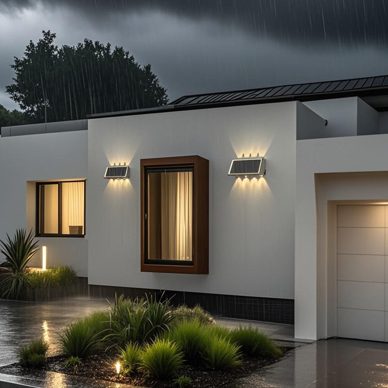 Aplica LED Exterior Solaris, 8 Surse de lumina, Lumina Calda, Negru, imaginea 1
