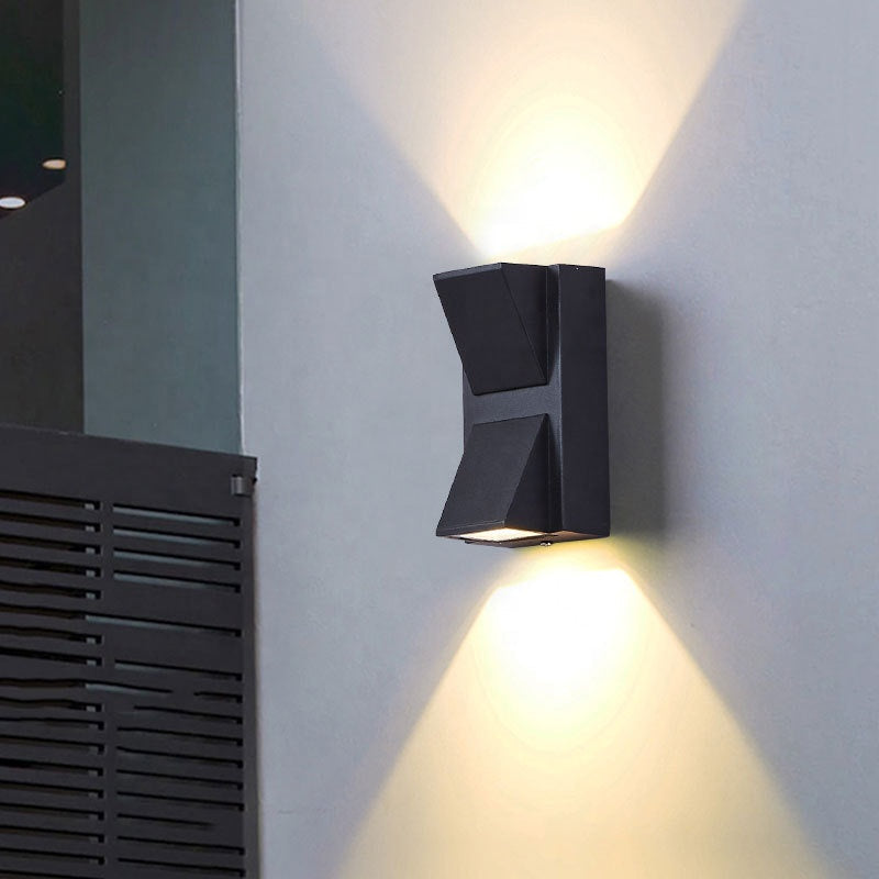 Aplica LED de Exterior si Interior, 6W, 2 Surse x 5W, IP65, ABS, Negru, 3000K, AX100/2BK, imaginea 2