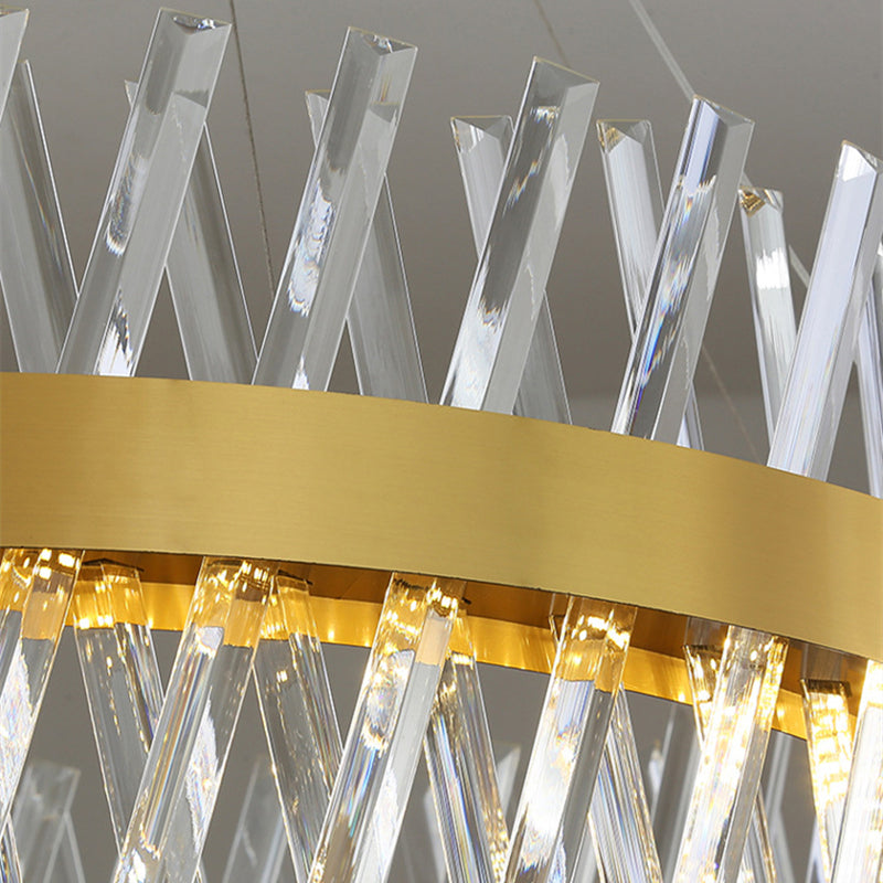 Candelabru LED CASERTA Nobile cu Telecomandă, 41W, Dimabil, Diametru 40cm, Auriu