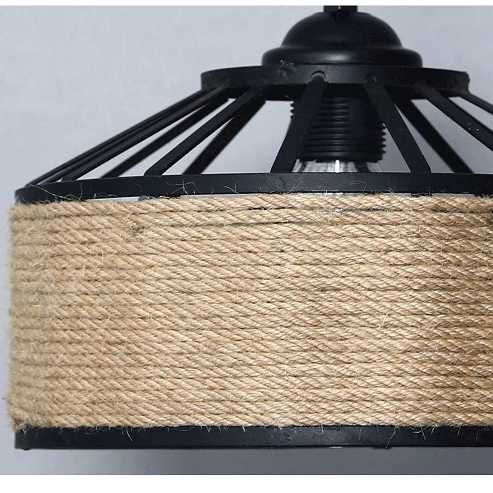 Lustra Vintage LV300/300BK, 1xE27, Rustic Barn, Sfoara si Metal, 30cm, Maro