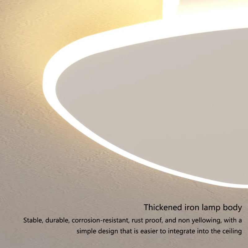 Lustra LED cu telecomanda FUTURA LUMINA 66W, Ovala, lumina Rece/Calda/Neutra, Dimabila, Alb, imaginea 2