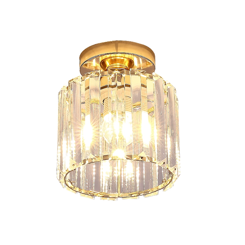 Lustra Clasica Georgiana LC110GD, 1xE27, Diametru 12 cm, Inaltime 17 cm, Auriu, Cristal, Fier, Becuri Neincluse, imaginea 2