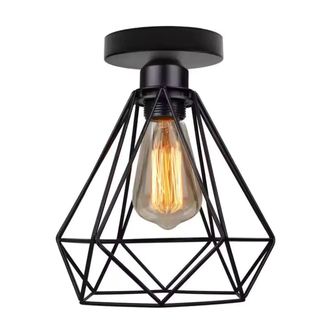 Lustra cu Abajur, GRACIE, Diamant, 1XE27, Negru, imaginea 1