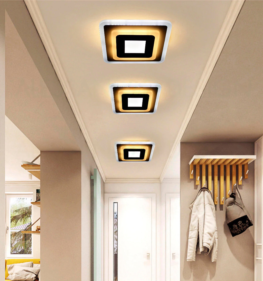 Lustra LED MORNIKA 14W, Diametru 25cm, Patrata, lumina Neutra, Alb, imaginea 2