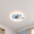 Lustra LED cu telecomanda 72W, Diametru 50cm, lumina Rece/Calda/Neutra, Albastru