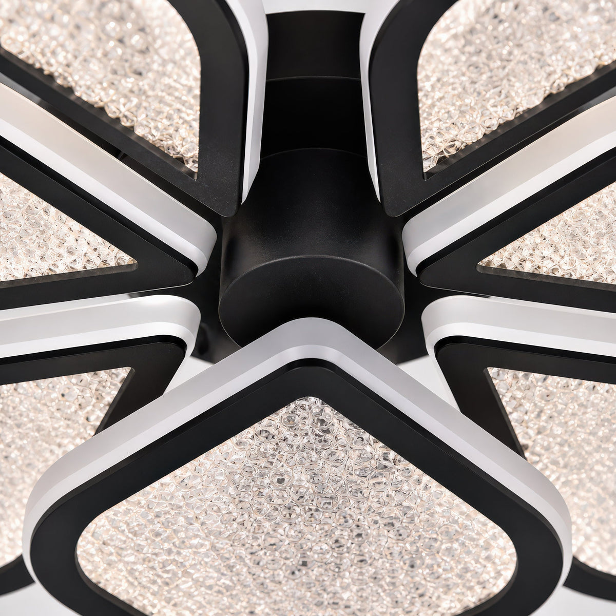 Lustra LED cu telecomanda DALIA 96W, 5 Petale, lumina Rece/Calda/Neutra, Dimabila, Negru, imaginea 8