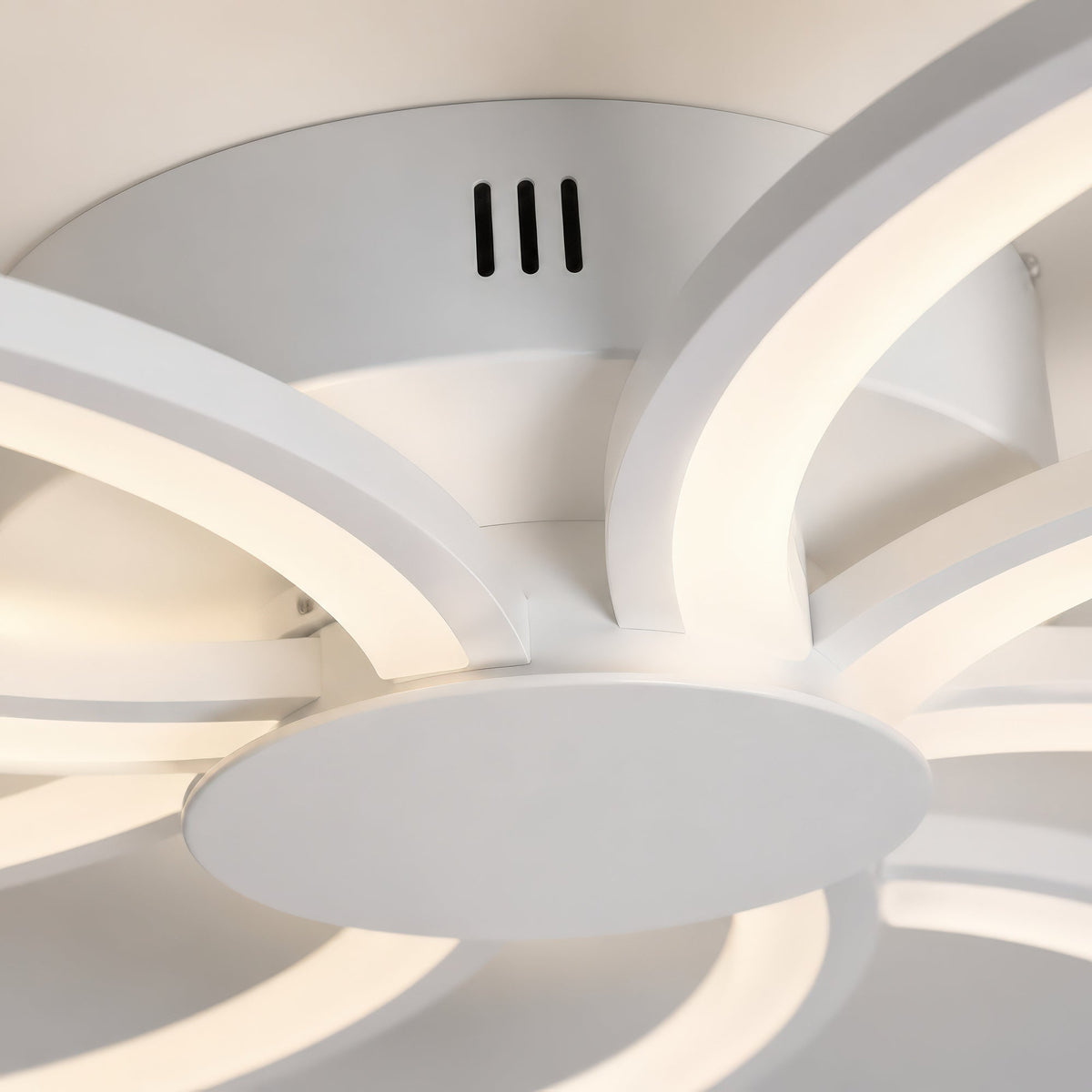 Lustra LED cu telecomanda BLUM, 108W, lumina Rece/Calda/Neutra, Dimabila, Alb, Metal si Acril