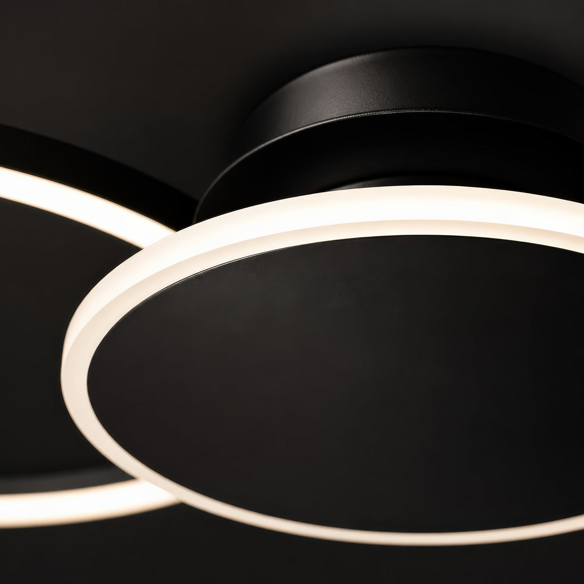 Lustra LED cu telecomanda KILLIAN 80W, 4 Cercuri, lumina Rece/Calda/Neutra, Dimabila, Negru Alb, imaginea 8