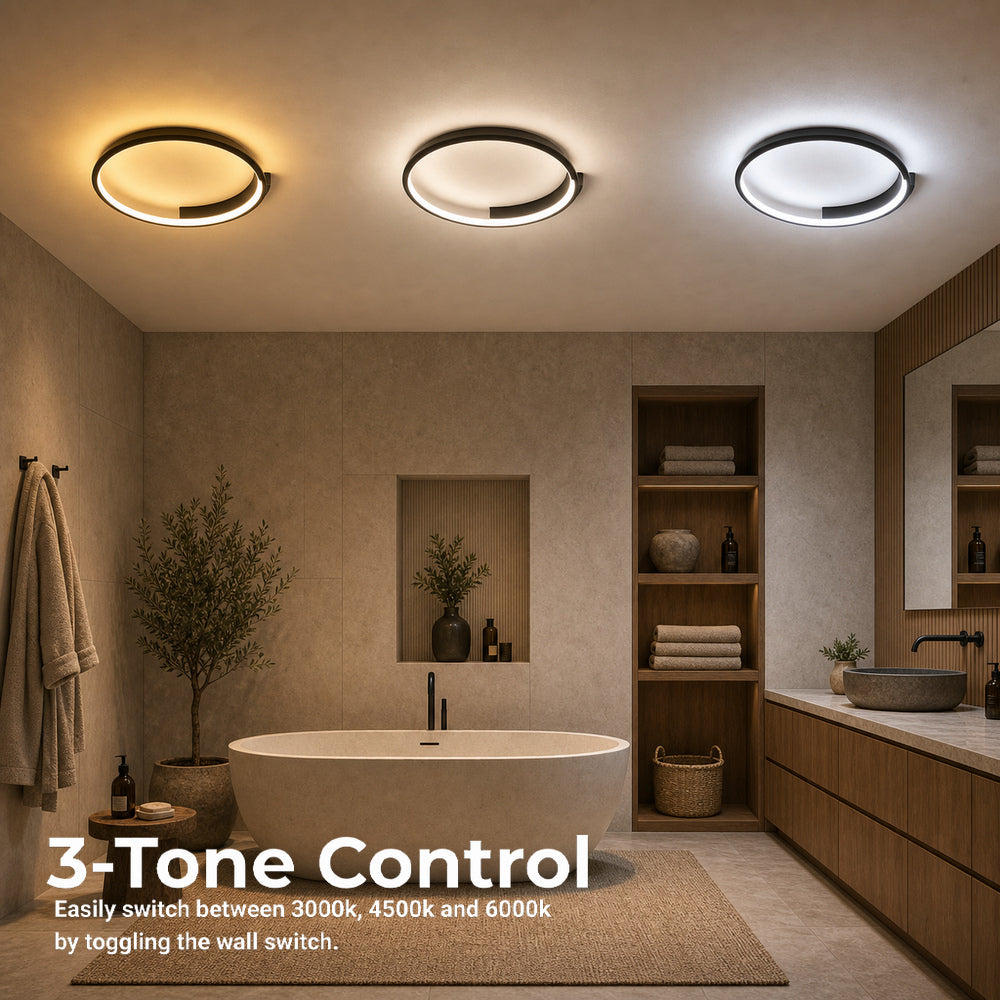 Lustra LED cu telecomanda LETIZIA 34W, Rotunda, lumina Rece/Calda/Neutra, Dimabila, Negru, imaginea 5